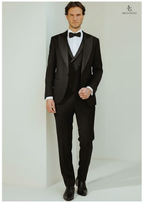 Men's Tuxedo with Rhinestone Peak Lapel ARAX GAZZO | dress | 254 130BLACK